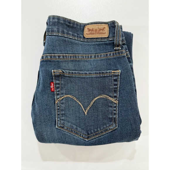 Levi's Denim - Levi's Women's Mid Rise Skinny Jeans W28 L32 Dark Wash Denim 258